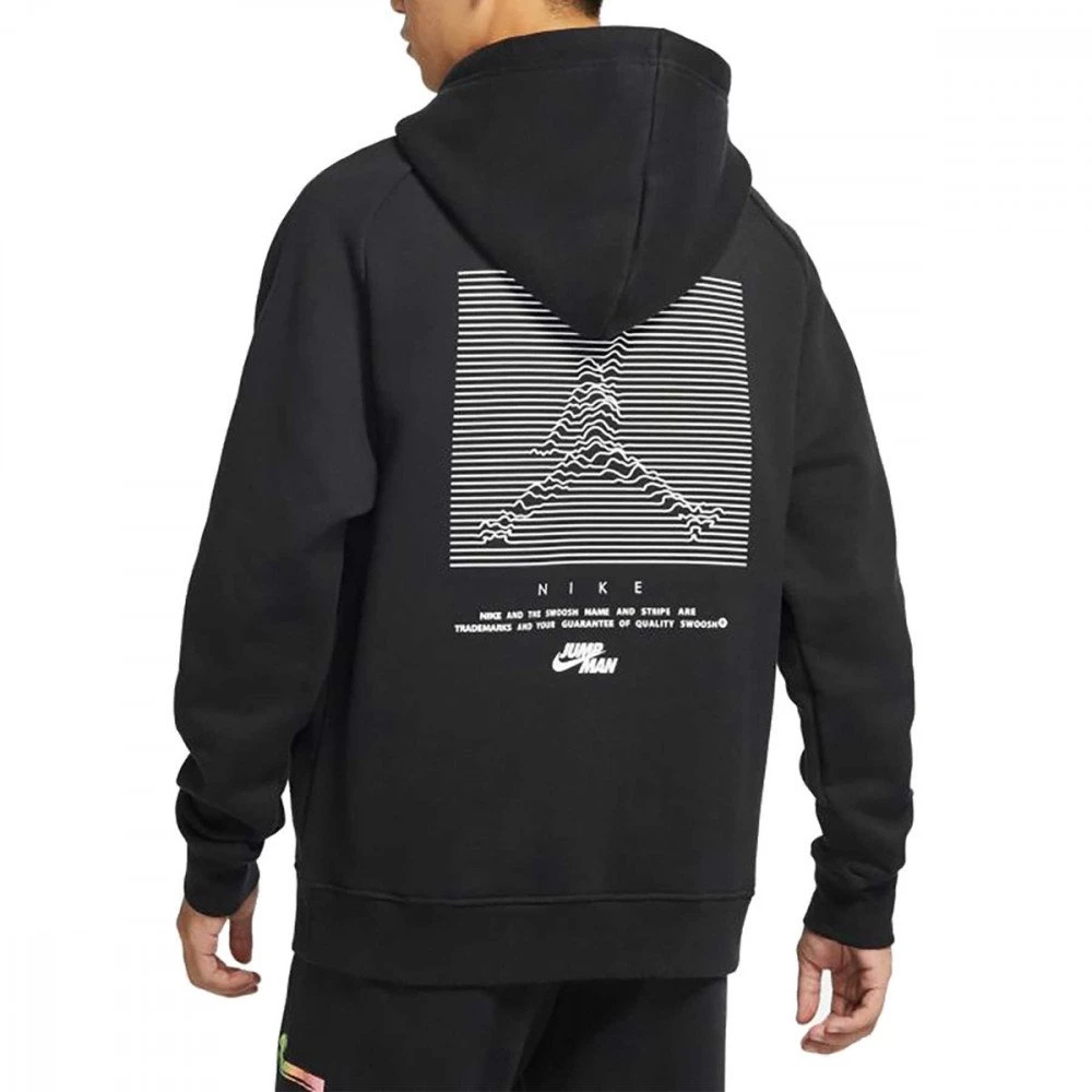 NIKE JORDAN FELPA CON CAPPUCCIO JUMPMAN Nero - immagine 2
