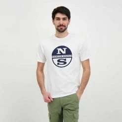 NORTH SAILS T-SHIRT MACRO LOGO Bianco -Offerta Economica Novità north sails 692792000 t shirt macro logo casual uomo 045023401 0101 5