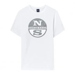 NORTH SAILS T-SHIRT MACRO LOGO IN TONO Bianco