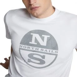 NORTH SAILS T-SHIRT MACRO LOGO IN TONO Bianco -Offerta Economica Novità north sails 692798000 t shirt macro logo in tono casual uomo 045023201 0101 4