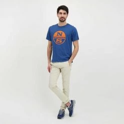 NORTH SAILS T-SHIRT MACRO LOGO Blu -Offerta Economica Novità north sails 92792000 t shirt macro logo casual uomo 045023601 0787 5