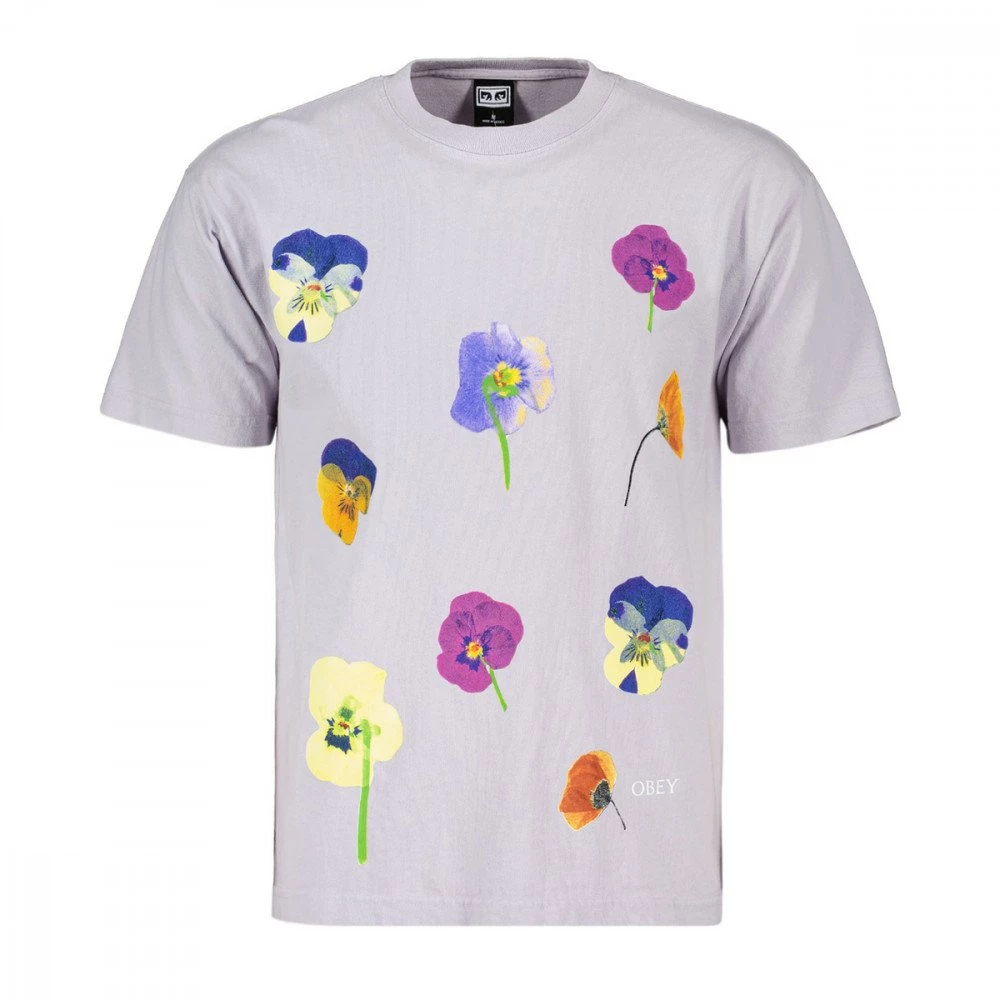 T-SHIRT OBEY PRESSED DAISIES BLOTCH TIE DYE Viola 3 T-SHIRT OBEY PRESSED DAISIES BLOTCH TIE DYE Viola