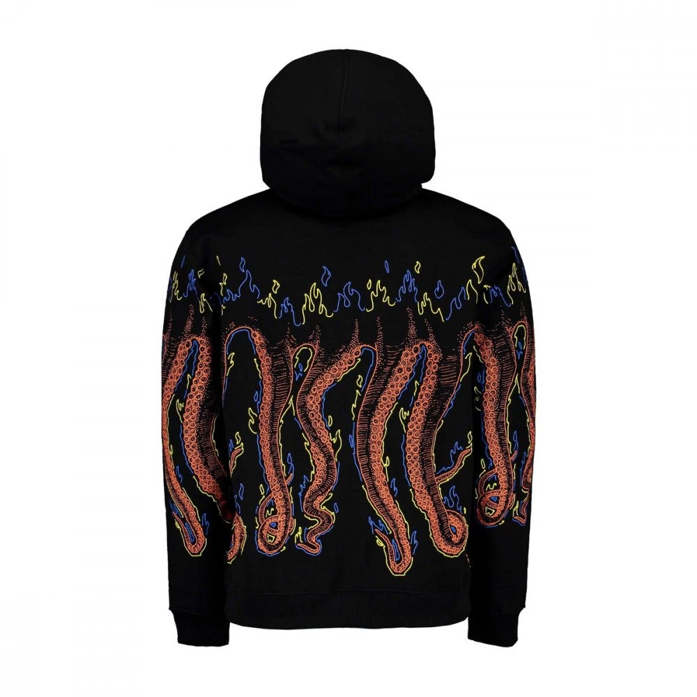 FELPA CON CAPPUCCIO OCTOPUS MORE FIRE Nero 4 FELPA CON CAPPUCCIO OCTOPUS MORE FIRE Nero - immagine 2