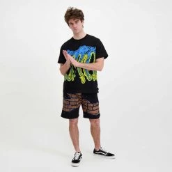 BERMUDA OCTOPUS BRICKS Nero -Offerta Economica Novità octopus 22soss19 bermuda octopus bricks street style uomo 044743101 black 6