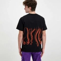 T-SHIRT OCTOPUS OUTLINE Nero -Offerta Economica Novità octopus 22sots03 t shirt octopus outline street style uomo 044743601 black 4