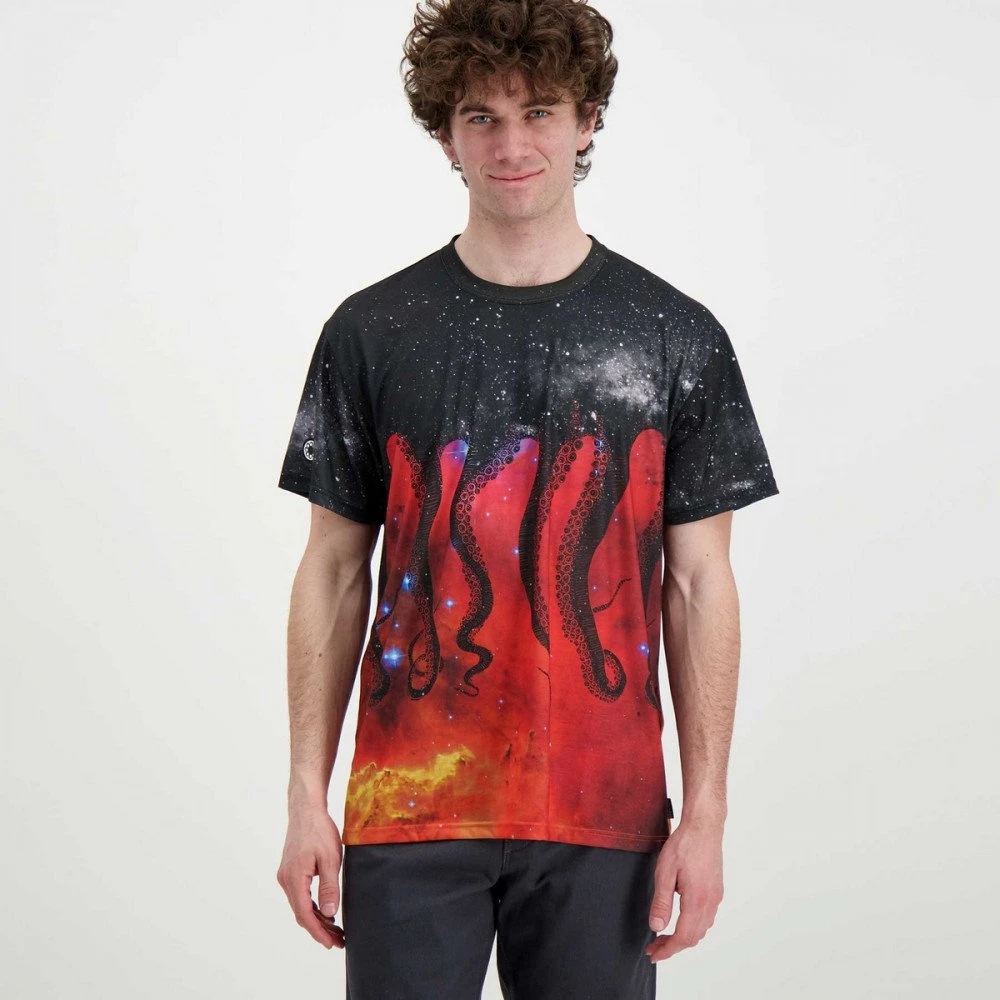 T-SHIRT OCTOPUS GALAXY Nero 5 T-SHIRT OCTOPUS GALAXY Nero - immagine 3