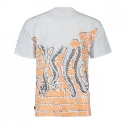 T-SHIRT OCTOPUS BRICKS Bianco -Offerta Economica Novità octopus 22sots21 t shirt octopus bricks street style uomo 044744601 white 2