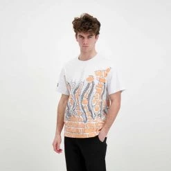 T-SHIRT OCTOPUS BRICKS Bianco -Offerta Economica Novità octopus 22sots21 t shirt octopus bricks street style uomo 044744601 white 5