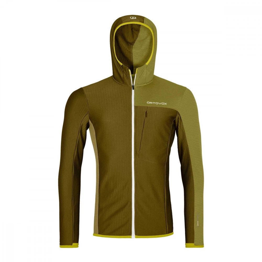 ORTOVOX PILE FULL-ZIP E CAPPUCCIO LIGHT GRID Verde 3 ORTOVOX PILE FULL-ZIP E CAPPUCCIO LIGHT GRID Verde