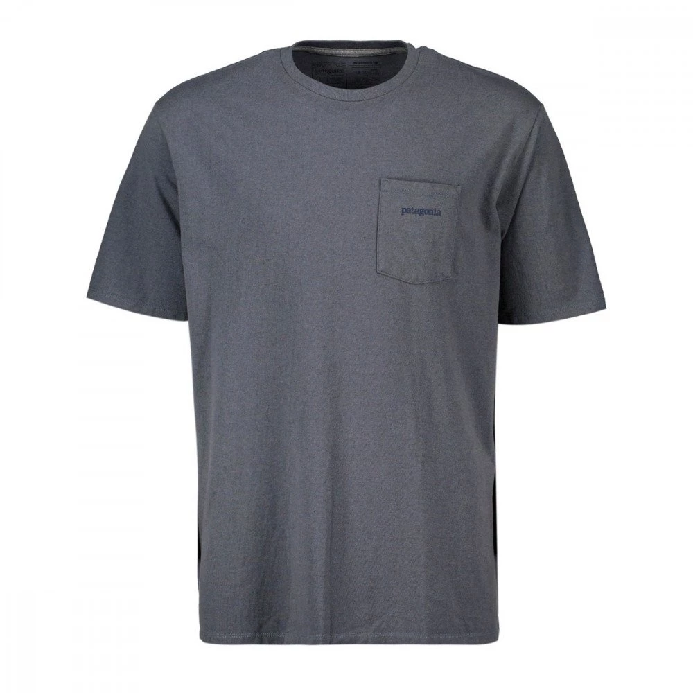 PATAGONIA T-SHIRT LINE LOGO RIDGE POCKET RESPONSIBILI-TEE® Grigio