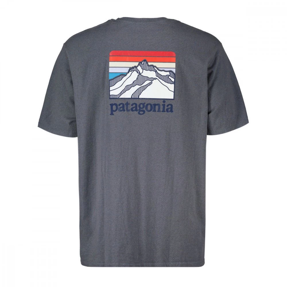 PATAGONIA T-SHIRT LINE LOGO RIDGE POCKET RESPONSIBILI-TEE® Grigio - immagine 2