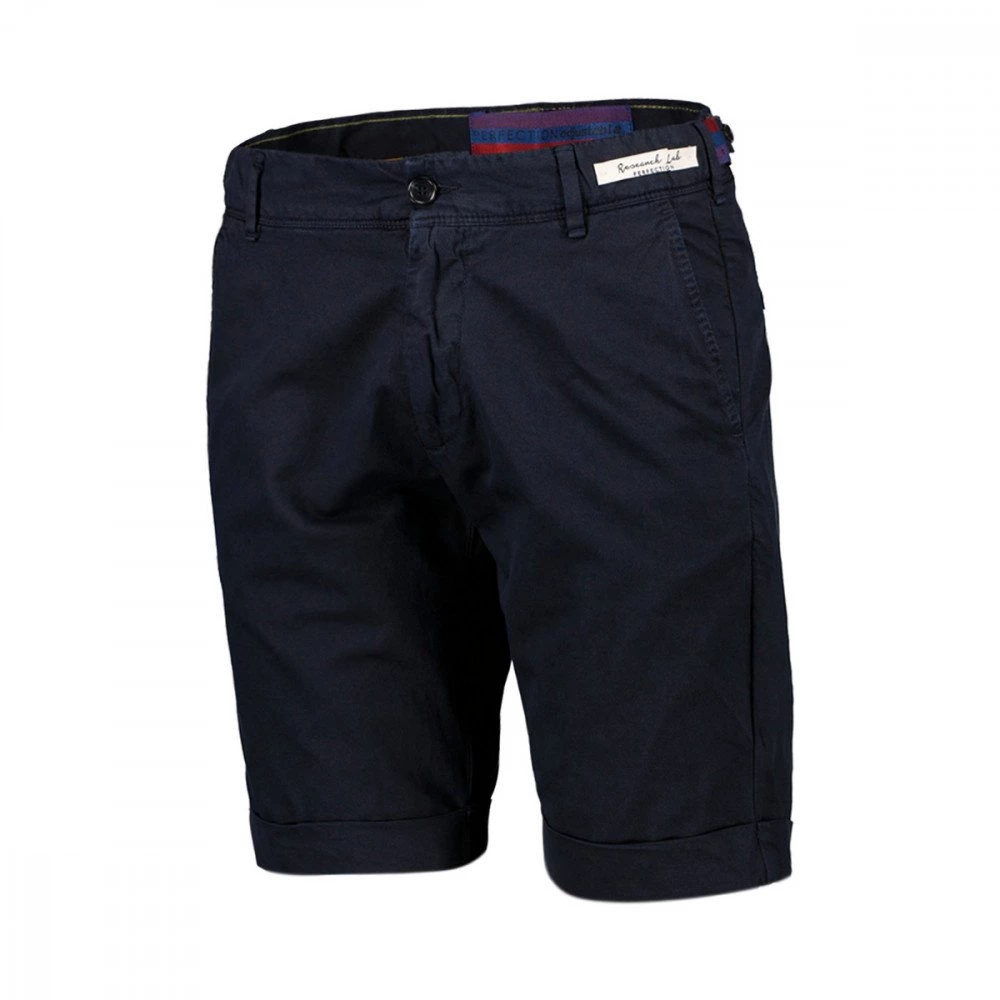 PERFECTION BERMUDA CHINO COTONE LINO CON CINTURA Blu 4 PERFECTION BERMUDA CHINO COTONE LINO CON CINTURA Blu - immagine 2
