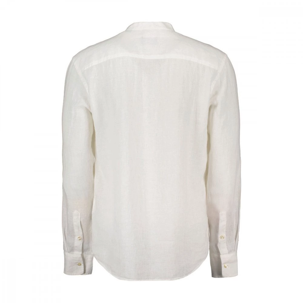 PEUTEREY CAMICIA COLLO COREANA IN LINO IBERIS Bianco - immagine 2