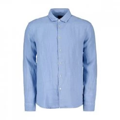 PEUTEREY CAMICIA COLLO FRANCESE IN LINO VINTEX Azzurro