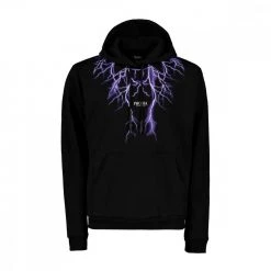 PHOBIA FELPA CON CAPPUCCIO FULMINI Nero