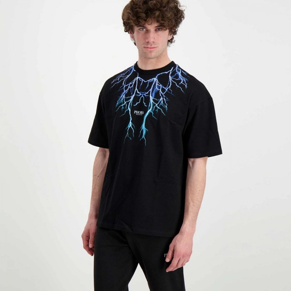 PHOBIA T-SHIRT LIGHTNING Nero 4 PHOBIA T-SHIRT LIGHTNING Nero - immagine 2