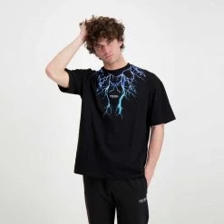 PHOBIA T-SHIRT LIGHTNING Nero 10 PHOBIA T-SHIRT LIGHTNING Nero -Offerta Economica Novità phobia ph 1bbllb t shirt fulmini street style uomo 044745001 bbllb 4