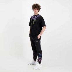 PHOBIA T-SHIRT LIGHTNING Nero -Offerta Economica Novità phobia ph 1bbpuyel t shirt fulmini street style uomo 044745101 puyel 5