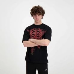 PHOBIA T-SHIRT SCHELETRO Nero -Offerta Economica Novità phobia ph 1bskered t shirt scheletro street style uomo 044745401 red 4