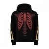 PHOBIA FELPA CON CAPPUCCIO SCHELETRO Nero -Offerta Economica Novità phobia ph 2bskered felpa con cappuccio scheletro street style uomo 044746001 red 1