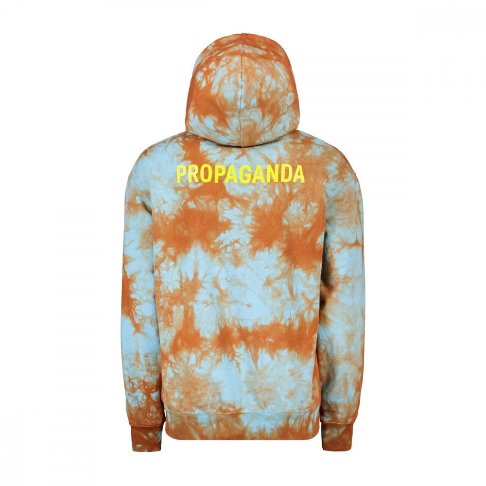PROPAGANDA FELPA CON CAPPUCCIO LOGO TIE DYE Marrone 4 PROPAGANDA FELPA CON CAPPUCCIO LOGO TIE DYE Marrone - immagine 2