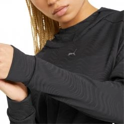 PUMA FELPA CROP CON CAPPUCCIO FLAWLESS DONNA Nero -Offerta Economica Novità puma 521551 felpa crop con cappuccio flawless donna abbigliamento training e palestra donna 045352801 01 5