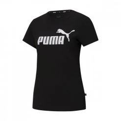 PUMA T-SHIRT LOGO ESSENTIALS DONNA Nero