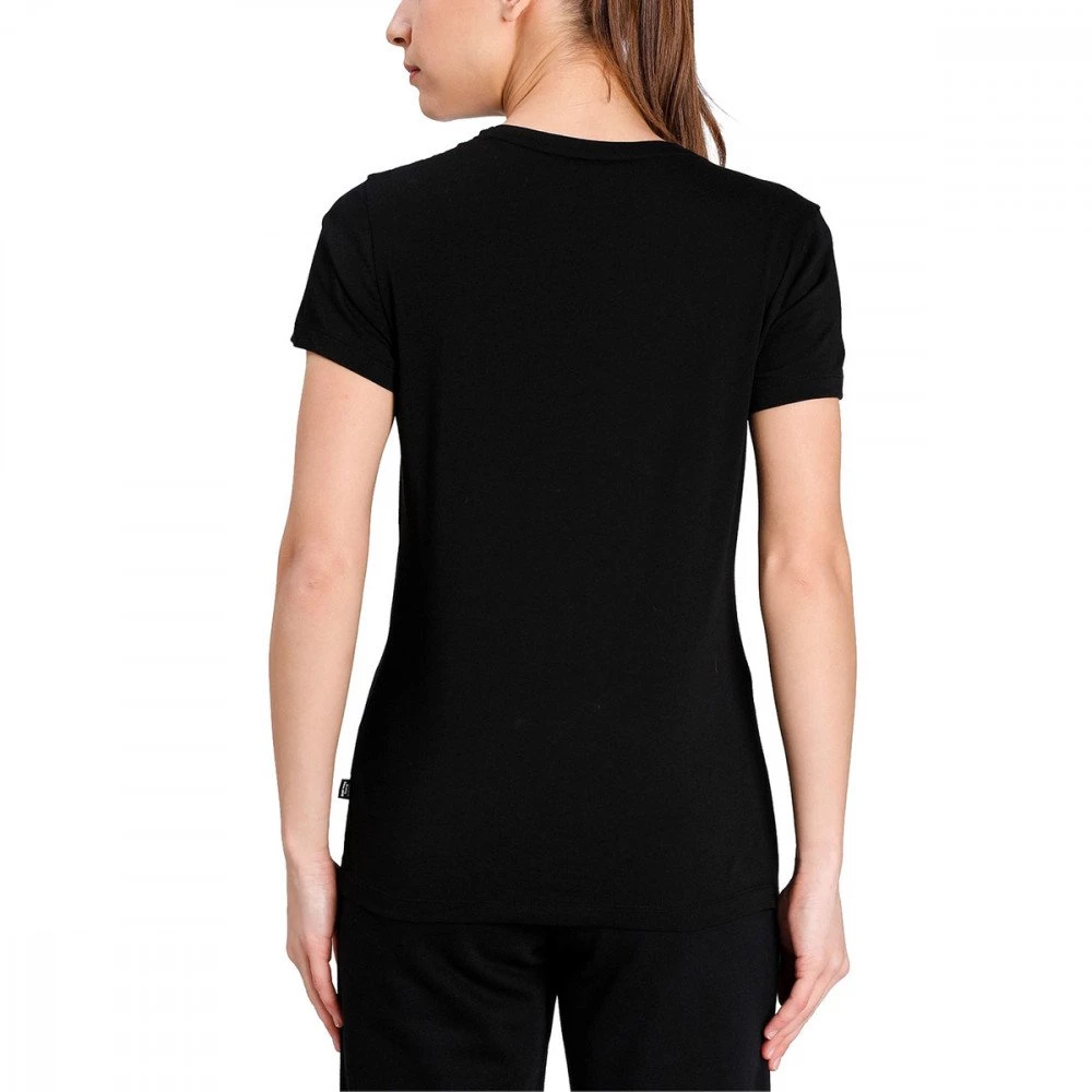 PUMA T-SHIRT LOGO ESSENTIALS DONNA Nero 6 PUMA T-SHIRT LOGO ESSENTIALS DONNA Nero - immagine 4
