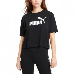 PUMA T-SHIRT CROP ESSENTIAL LOGO DONNA Nero -Offerta Economica Novità puma 586866 t shirt crop essential logo donna sport style donna 044785801 01 3