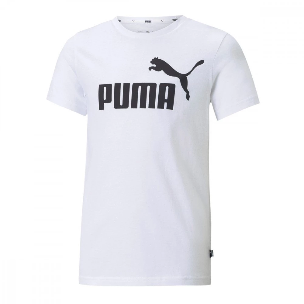 PUMA T-SHIRT ESSENTIAL BAMBINO Bianco 3 PUMA T-SHIRT ESSENTIAL BAMBINO Bianco