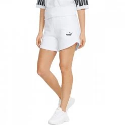 PUMA SHORT ESSENTIAL VITA ALTA DONNA Bianco -Offerta Economica Novità puma 848339 shorts essential donna sport style donna 044786401 02 3