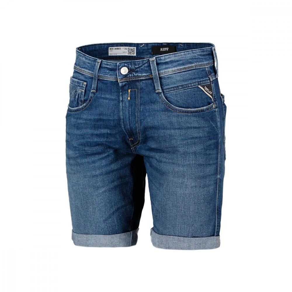 REPLAY BERMUDA IN JEANS NEW ANBASS Blu 4 REPLAY BERMUDA IN JEANS NEW ANBASS Blu - immagine 2