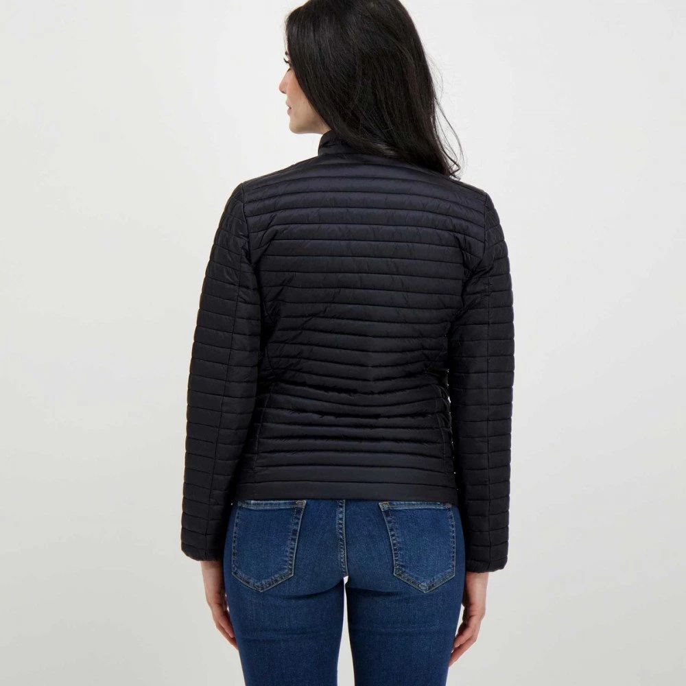 SAVE THE DUCK PIUMINO COLLO BIKER IRIS DONNA Nero 6 SAVE THE DUCK PIUMINO COLLO BIKER IRIS DONNA Nero - immagine 4