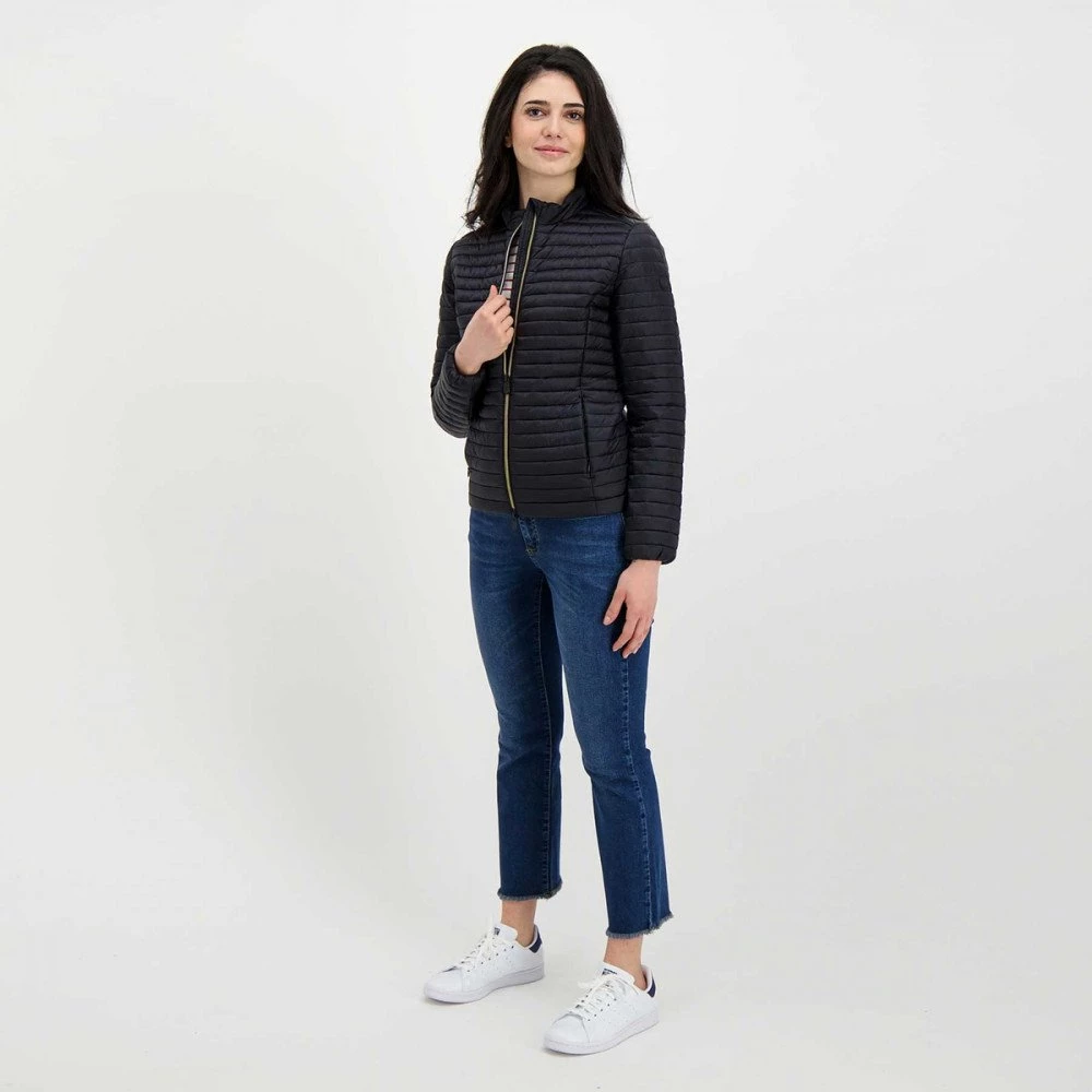 SAVE THE DUCK PIUMINO COLLO BIKER IRIS DONNA Nero 8 SAVE THE DUCK PIUMINO COLLO BIKER IRIS DONNA Nero - immagine 6