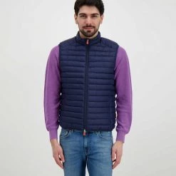 SAVE THE DUCK PIUMINO SMANICATO ADAM Blu -Offerta Economica Novità save the duck d82410mgiga piumino smanicato adam giacconi uomo 044997901 90000 3