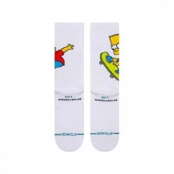STANCE CALZE BART SIMPSON -Offerta Economica Novità stance 62us0000063 calze bart simpson street style uomo 044755301 wht 3