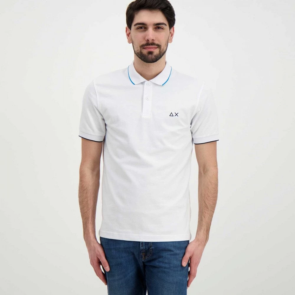 SUN 68 POLO CON PIPING Bianco 4 SUN 68 POLO CON PIPING Bianco - immagine 2