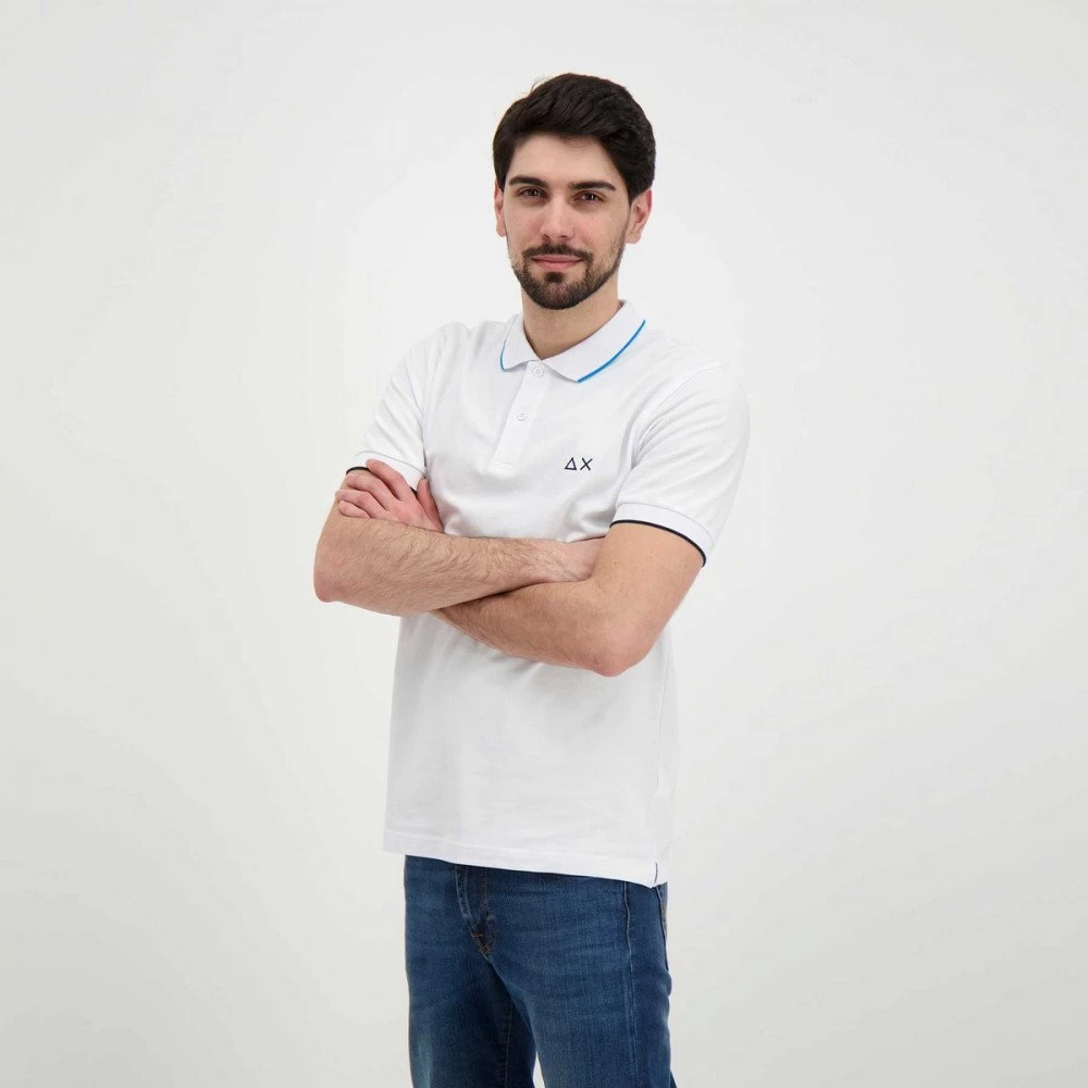 SUN 68 POLO CON PIPING Bianco 6 SUN 68 POLO CON PIPING Bianco - immagine 4