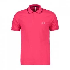 SUN 68 POLO CON PIPING Fucsia