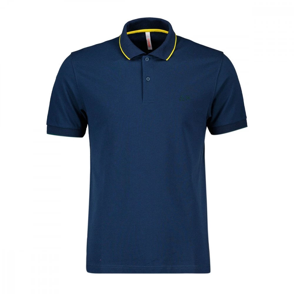 SUN 68 POLO CON PIPING Blu 3 SUN 68 POLO CON PIPING Blu