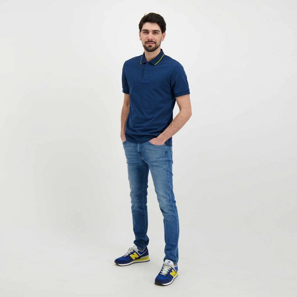 SUN 68 POLO CON PIPING Blu 7 SUN 68 POLO CON PIPING Blu - immagine 5