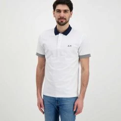 SUN 68 POLO TRICOLOR Bianco -Offerta Economica Novità sun 68 a32113 polo tricolor casual uomo 044816501 01 3