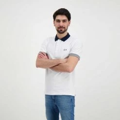 SUN 68 POLO TRICOLOR Bianco -Offerta Economica Novità sun 68 a32113 polo tricolor casual uomo 044816501 01 5