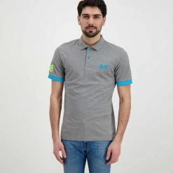 SUN 68 POLO MACRO LOGO FLUO Grigio -Offerta Economica Novità sun 68 a32120 polo macro logo fluo casual uomo 044817201 34 3
