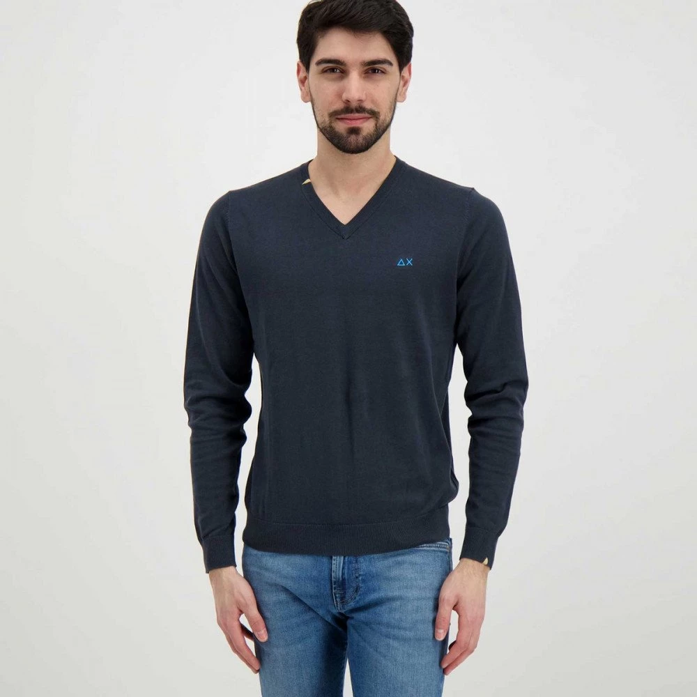 SUN 68 MAGLIONE SCOLLO V COTONE Grigio 4 SUN 68 MAGLIONE SCOLLO V COTONE Grigio - immagine 2