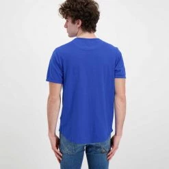 SUN 68 T-SHIRT COTONE FIAMMATO LOGO Royal -Offerta Economica Novità sun 68 t32112 t shirt cotone fiammato logo casual uomo 044819001 12 3