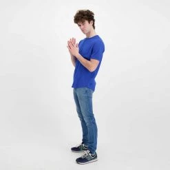 SUN 68 T-SHIRT COTONE FIAMMATO LOGO Royal -Offerta Economica Novità sun 68 t32112 t shirt cotone fiammato logo casual uomo 044819001 12 5