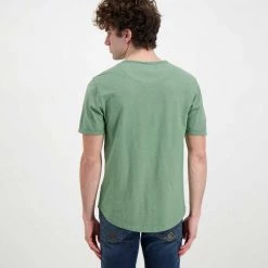 SUN 68 T-SHIRT COTONE FIAMMATO LOGO Verde -Offerta Economica Novità sun 68 t32112 t shirt cotone fiammato logo casual uomo 044819101 19 3