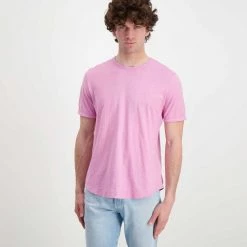 SUN 68 T-SHIRT COTONE FIAMMATO LOGO Viola -Offerta Economica Novità sun 68 t32112 t shirt cotone fiammato logo casual uomo 044863801 24 2