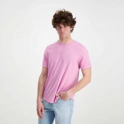 SUN 68 T-SHIRT COTONE FIAMMATO LOGO Viola -Offerta Economica Novità sun 68 t32112 t shirt cotone fiammato logo casual uomo 044863801 24 4